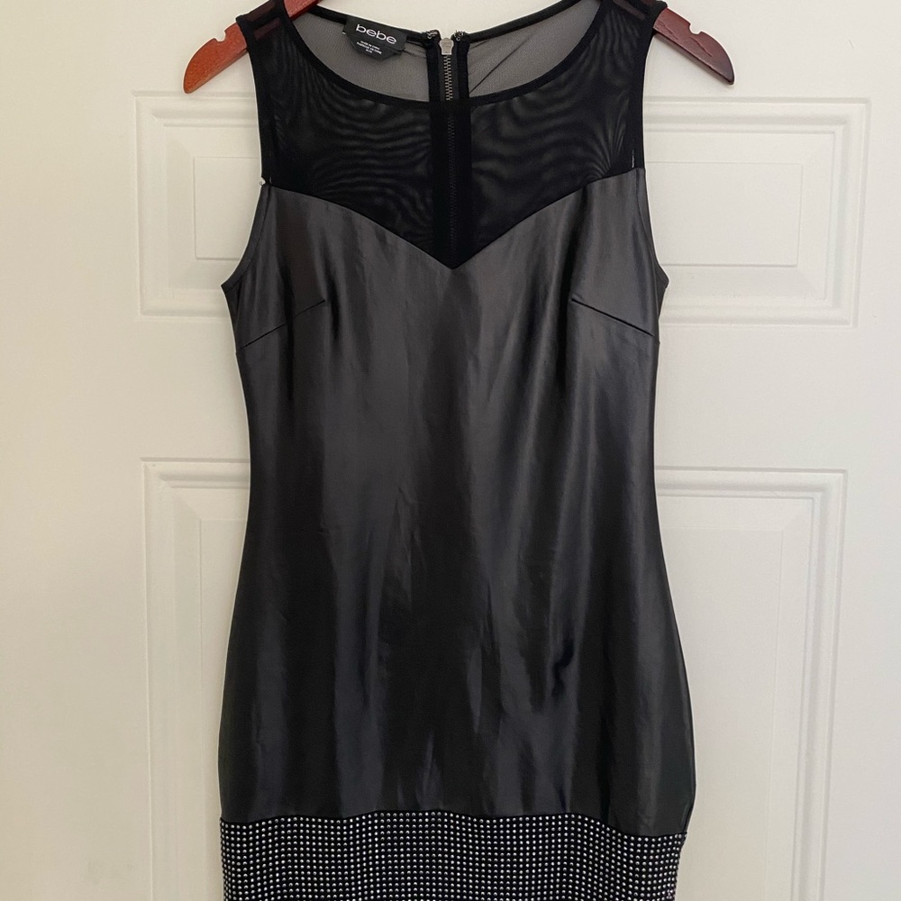 Faux leather vegas dress